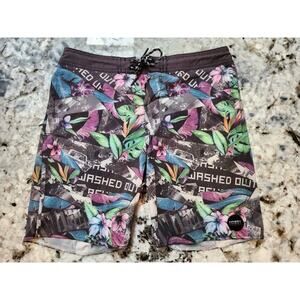 O'NEILL Board Shorts CRUZERS FLORAL STRETCH Men SIZE 33 Surf Skate Fish